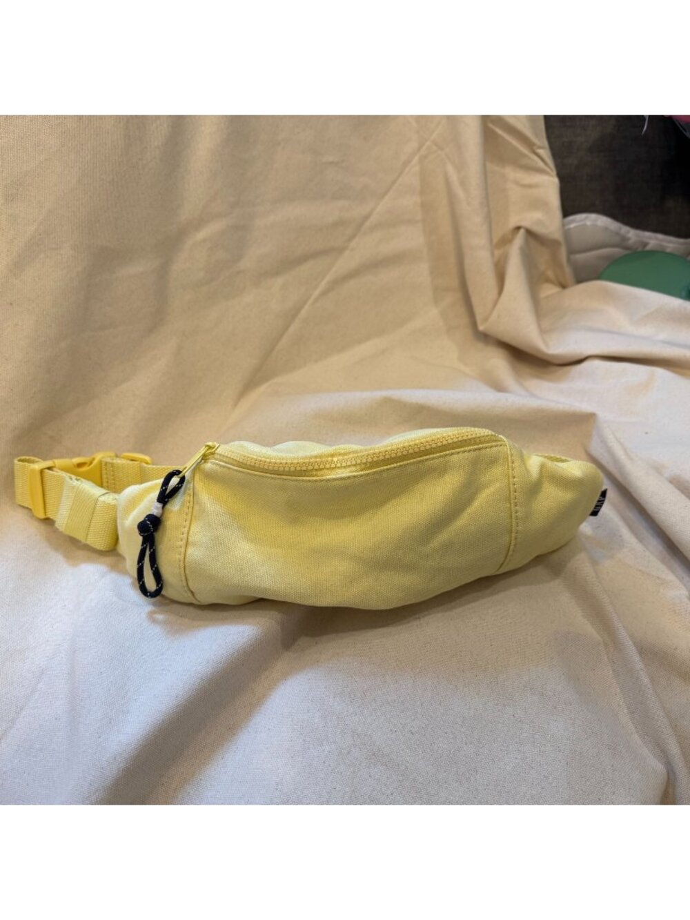 HK128 - GAP Yellow Cotton Canvas Belt Bag Fanny Pack One Size Adjustable Zip Buc